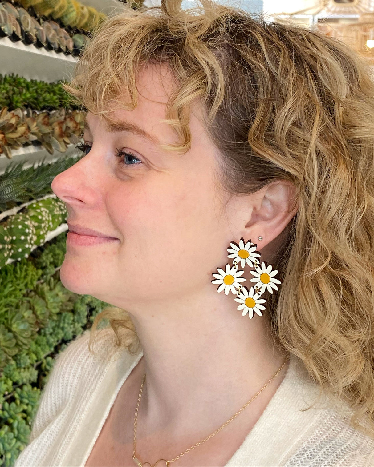 Colorful Daisy Chain Earrings from LE CHIC MIAMI