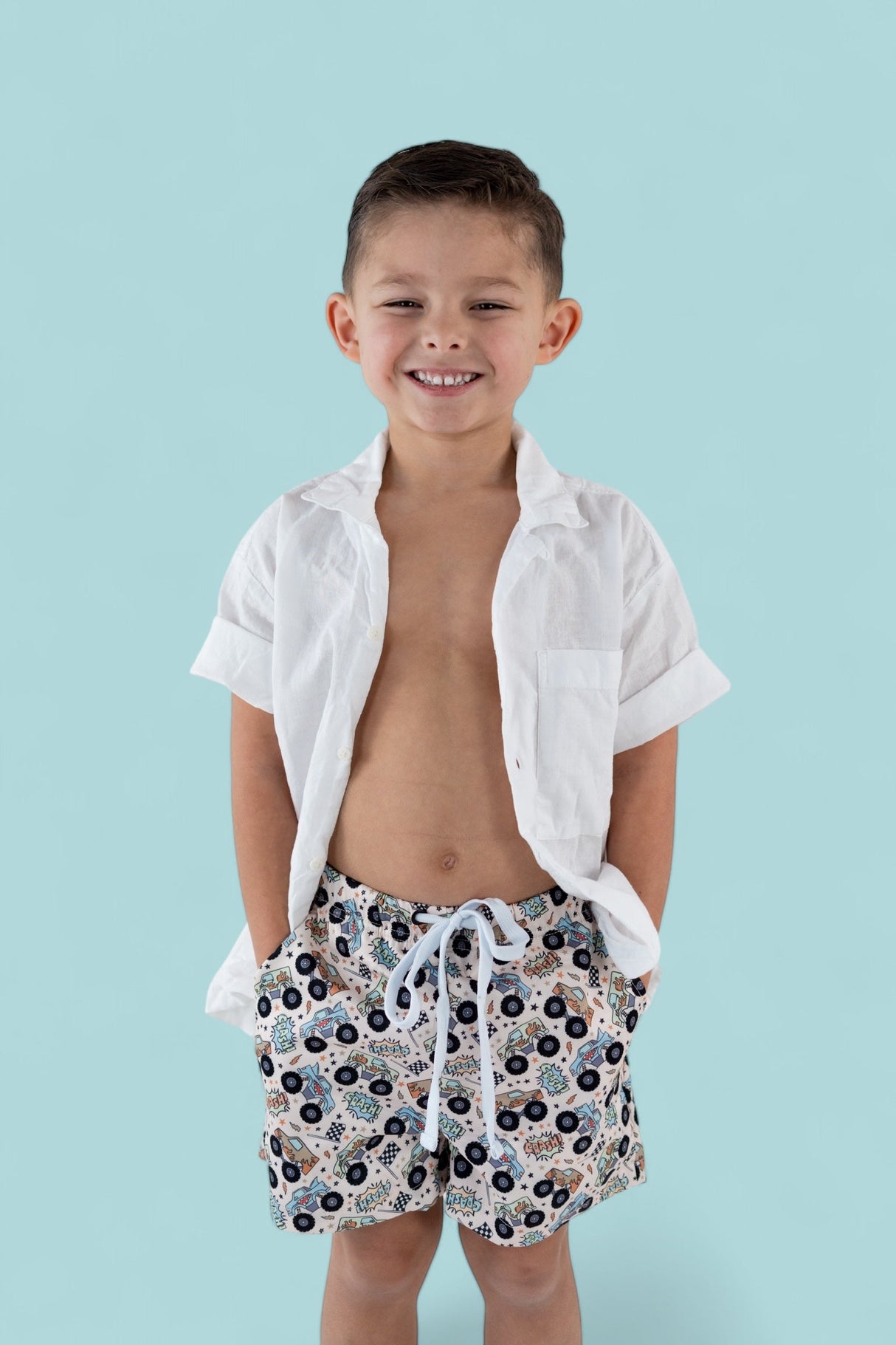 CRASH HARD BOY'S DREAM SWIM TRUNKS from DREAM BIG LITTLE CO
