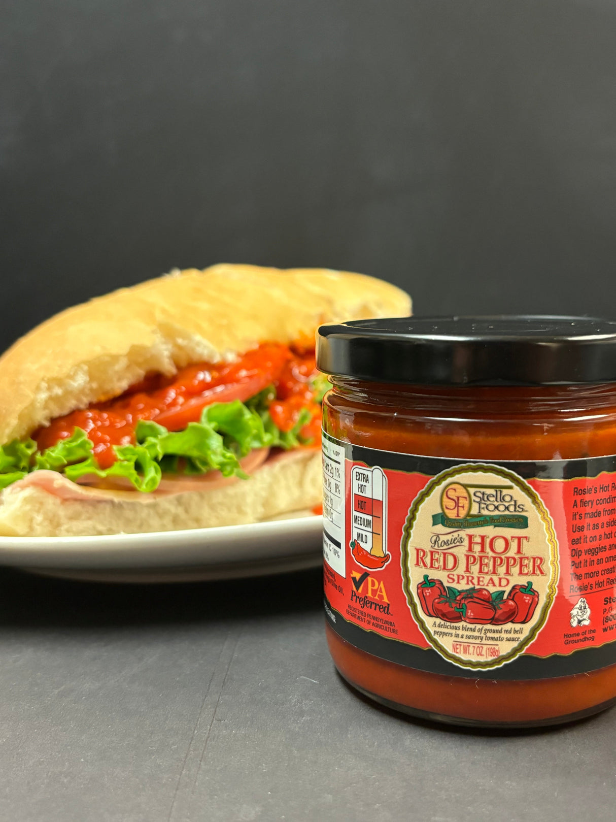 Stello Foods - Rosie's Hot Red Pepper Spread 7 oz from Stello Foods
