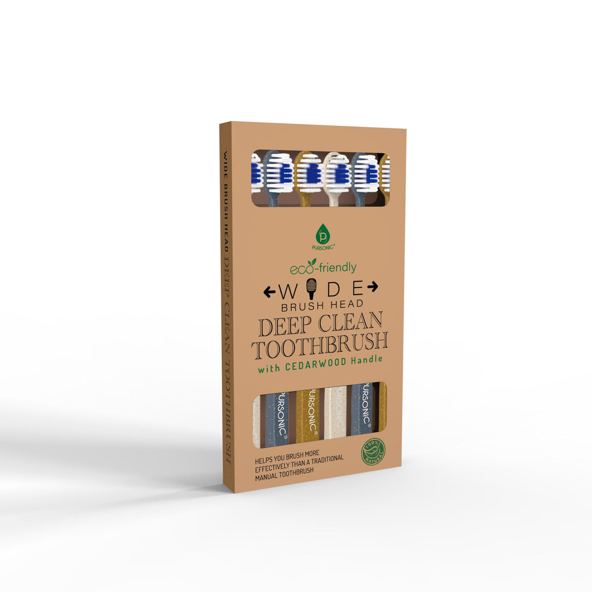 Eco Friendly Wide Brush Head Deep Clean Toothbrush from Pursonic