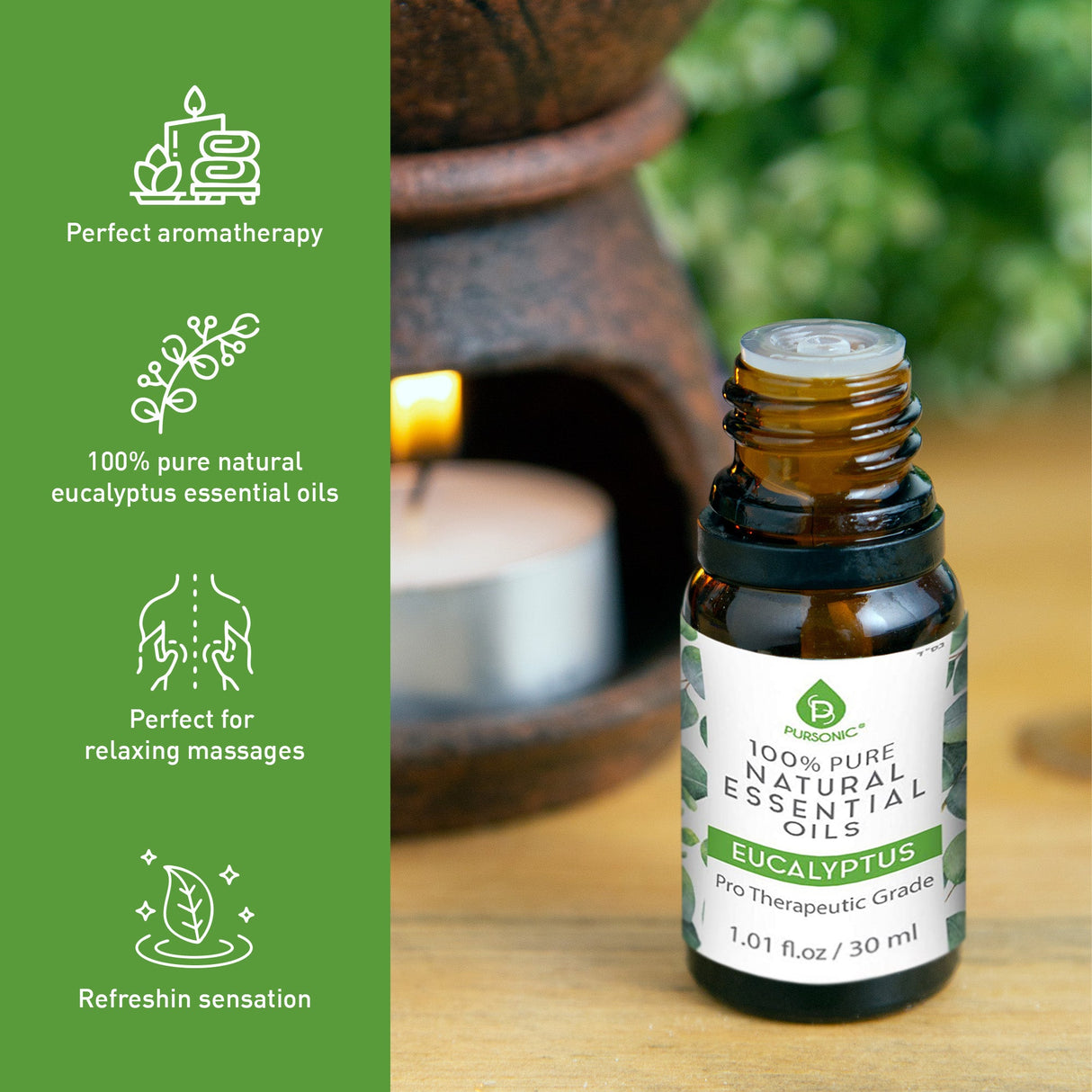 100% Pure & Natural Eucalyptus Essential Oils from Pursonic