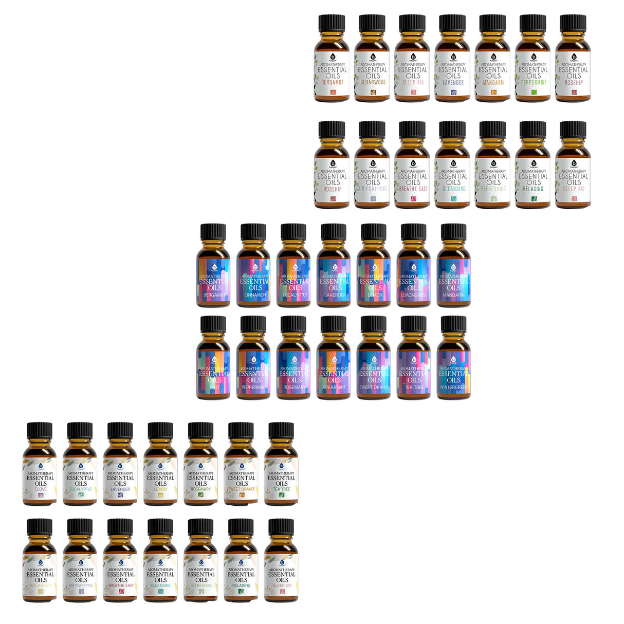 Pursonic Aromatherapy Lovers – Triple 14-Pack Essential Oils Collection from Pursonic