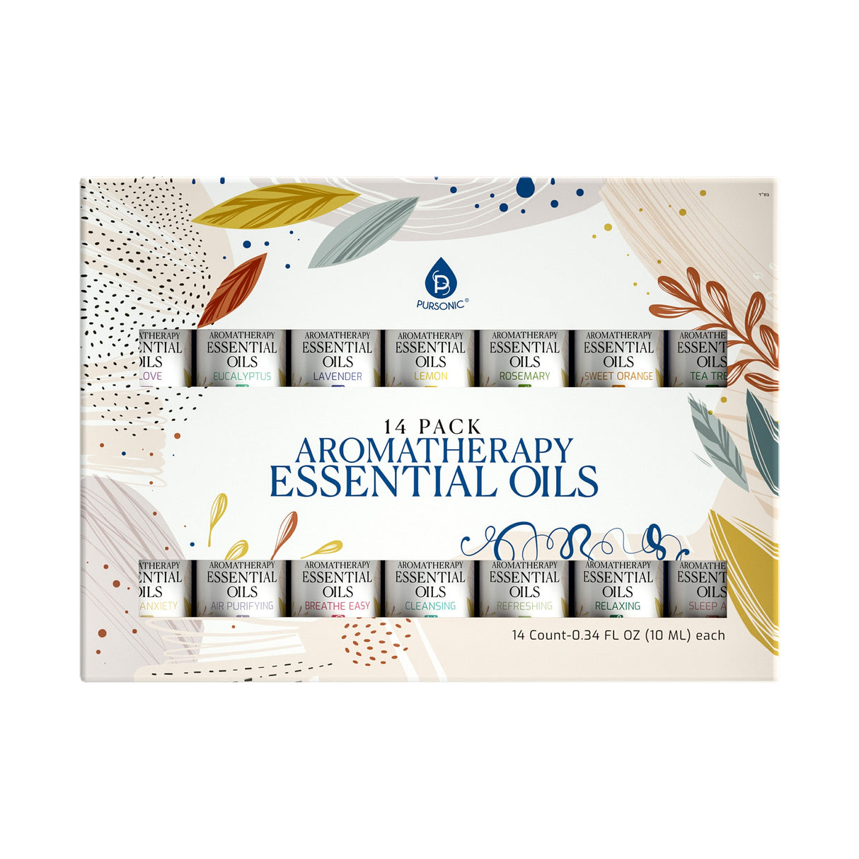 14 pack aromatherapy essential oil gift set from Pursonic