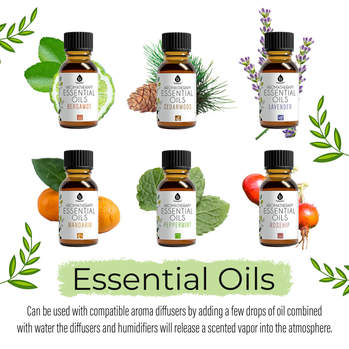 Aromatherapy Essential Oils 14-Pack Gift Set from Pursonic