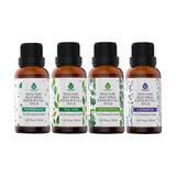 Pursonic 4-Pack Pure & Natural Essential Oils Collection – Eucalyptus, Lavender, Tea Tree, and Peppermint from Pursonic