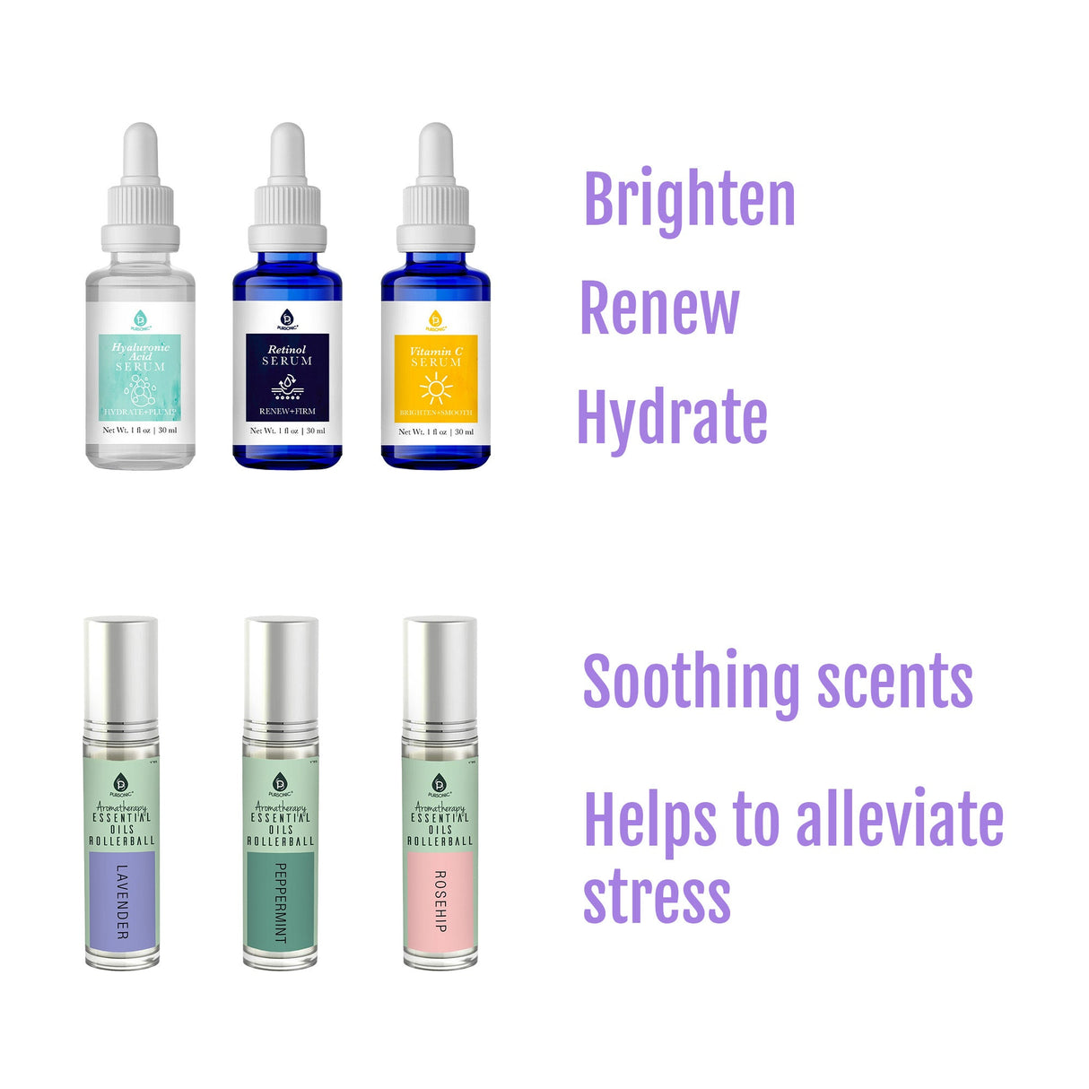 Pursonic Aromatherapy & Anti-Aging Serum Set from Pursonic