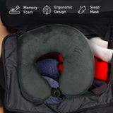 Sleep Serenity Set: Pursonic Aromatherapy Essential Oils Rollerballs, Lava Stone Bracelet, and Memory Foam Travel Pillow with Sleep Mask from Pursonic