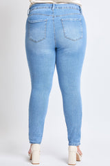Women's Plus Essential Sustainable Distressed Skinny Jeans  From YMI JEANS