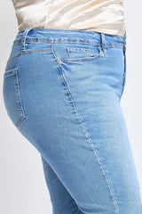 Women's Plus Essential Sustainable Distressed Skinny Jeans  From YMI JEANS