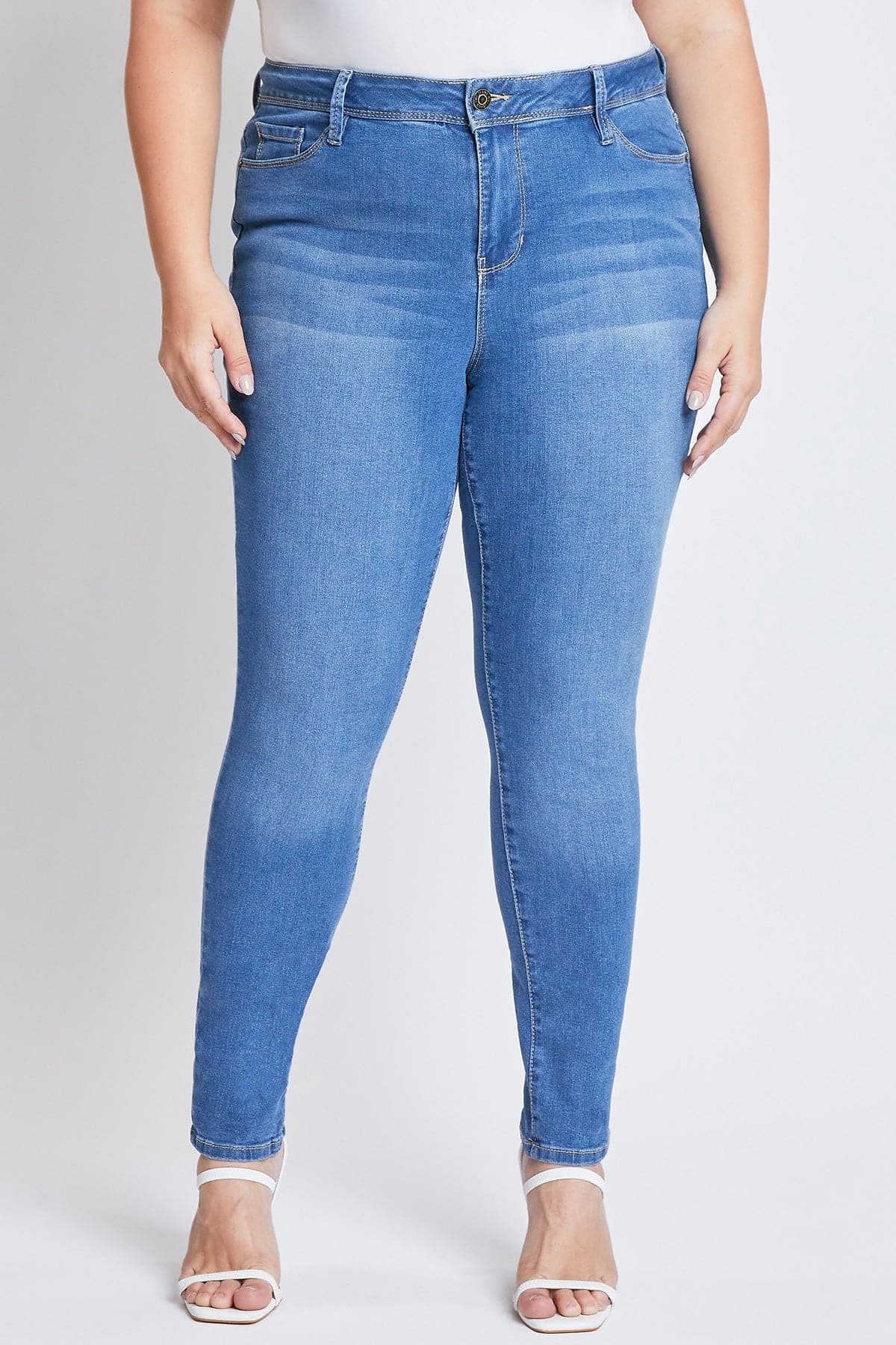 Women's Plus Essential Sustainable Skinny Jeans  From YMI JEANS