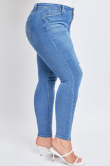 Women's Plus Essential Sustainable Distressed Skinny Jeans  From YMI JEANS
