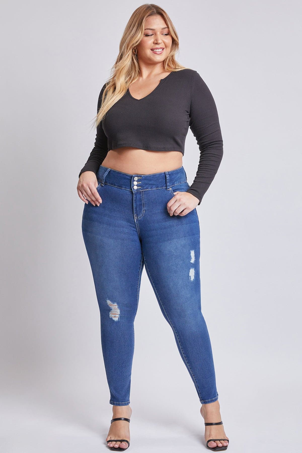 Women's Plus Essential  Skinny Jeans From YMI JEANS