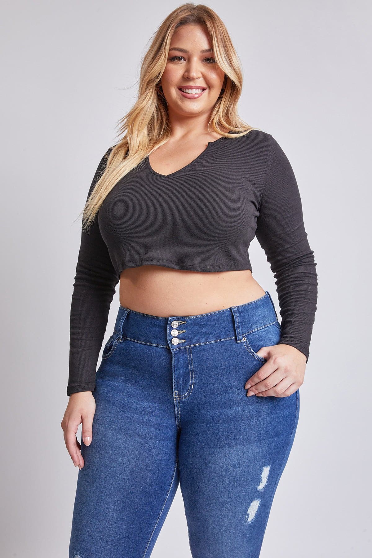 Women's Plus Essential  Skinny Jeans From YMI JEANS