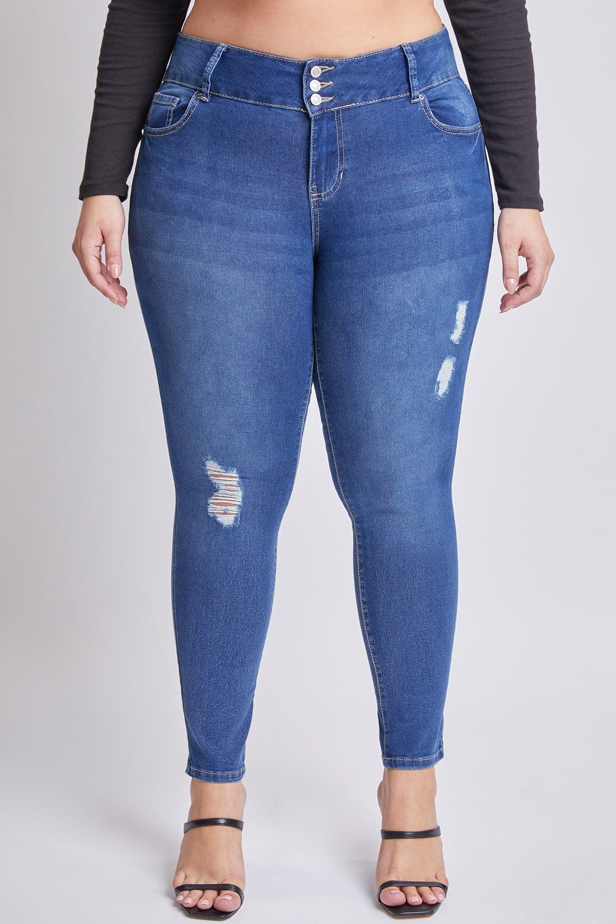 Women's Plus Essential  Skinny Jeans From YMI JEANS