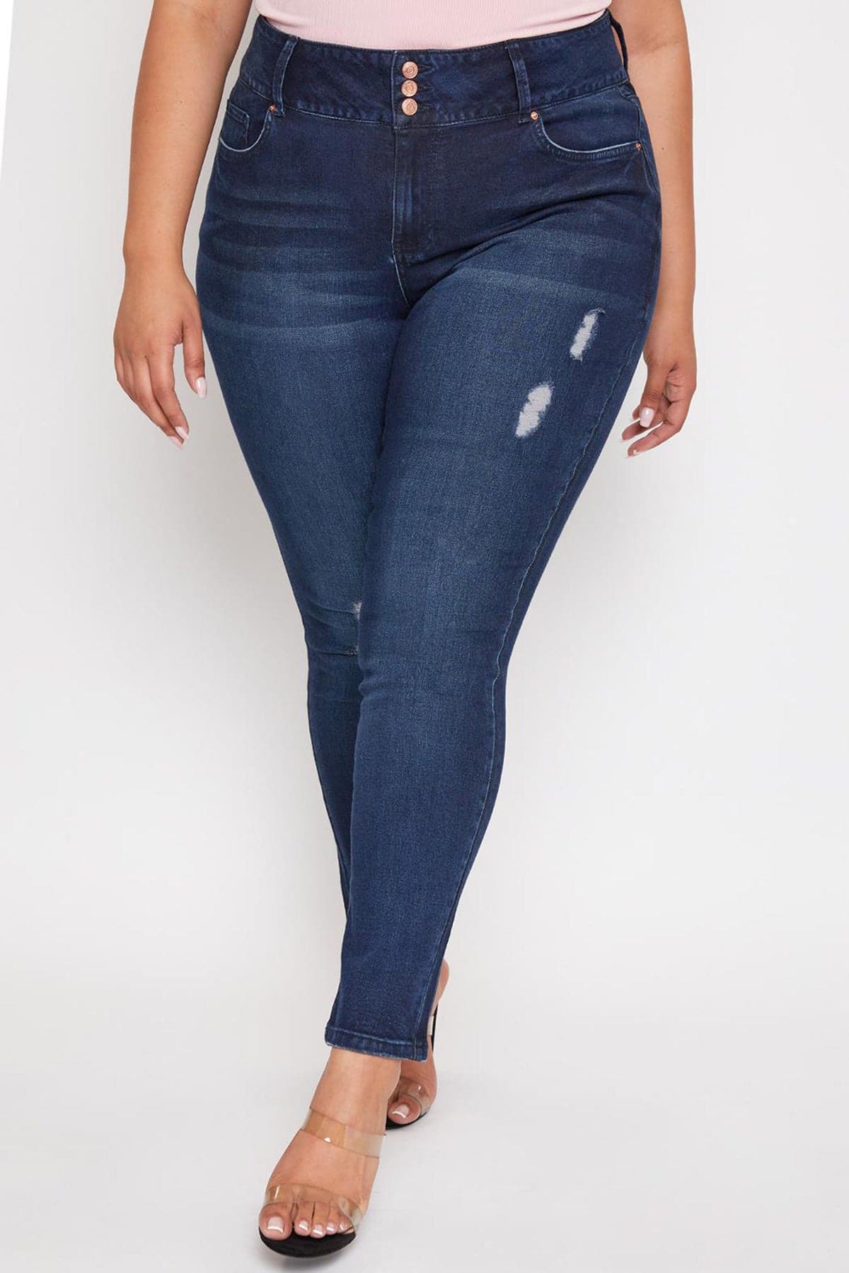 Women's Plus Essential  Skinny Jeans From YMI JEANS