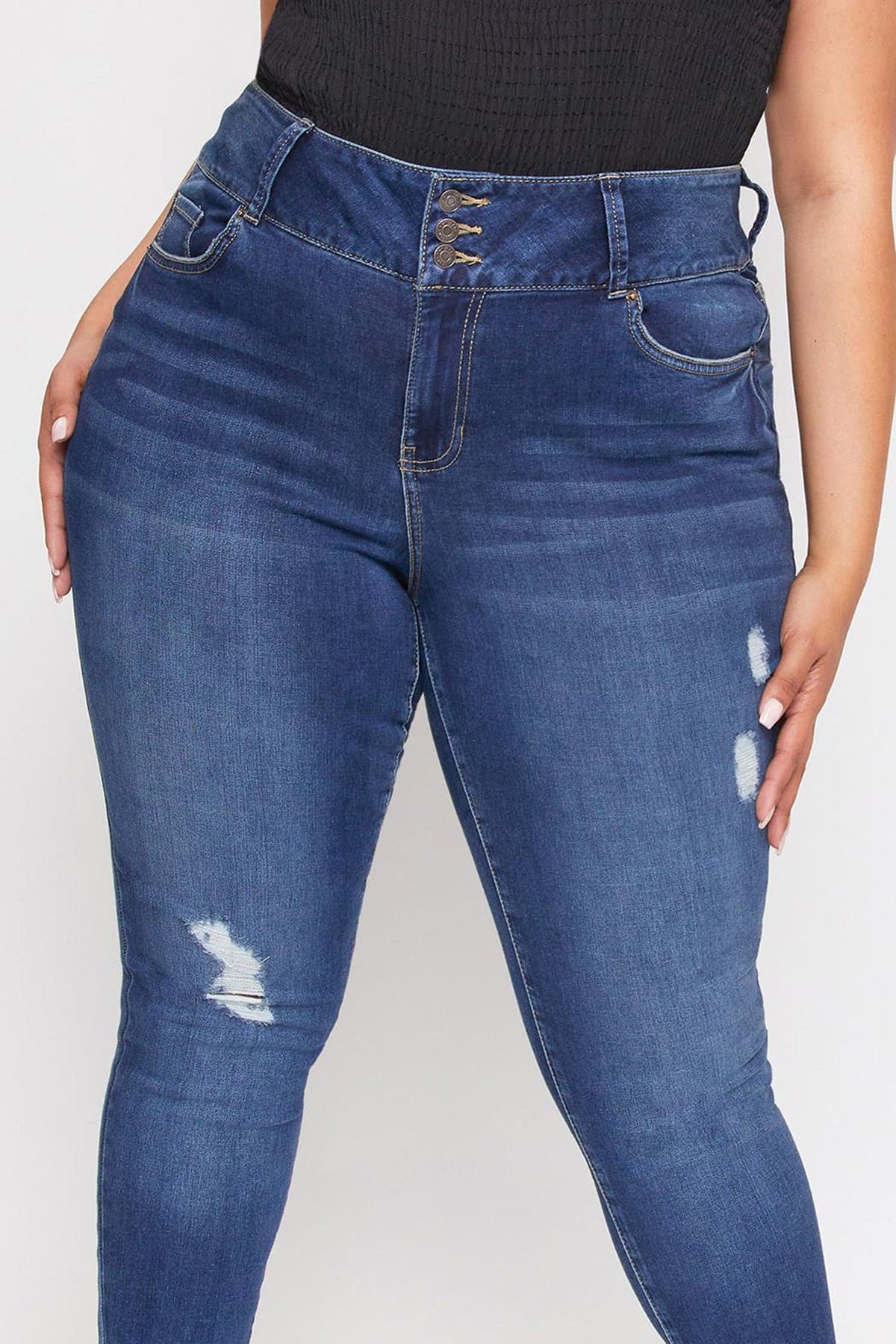 Women's Plus Essential  Skinny Jeans From YMI JEANS