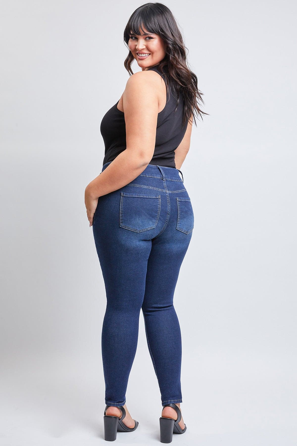 Women's Plus Essential Sustainable Skinny Jeans  From YMI JEANS
