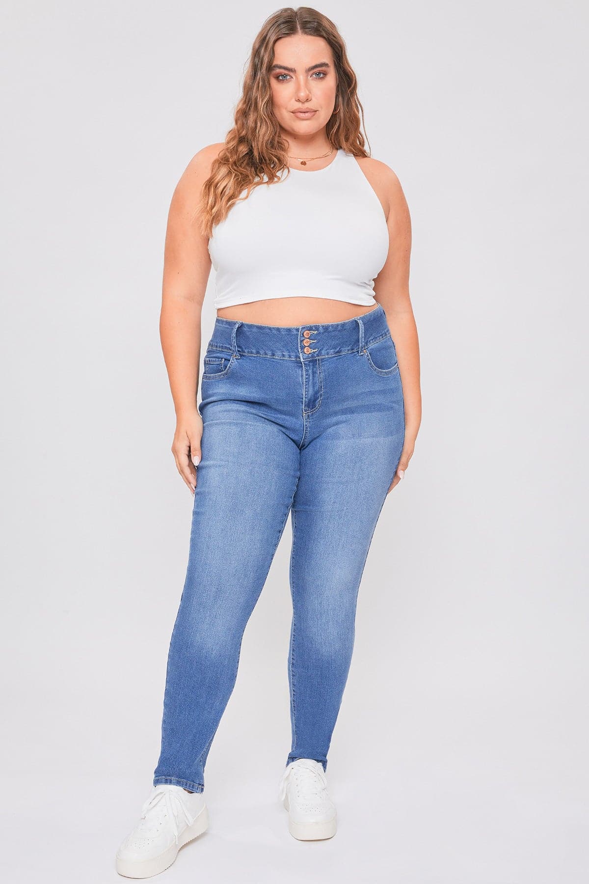 Women's Plus Essential Sustainable Skinny Jeans  From YMI JEANS