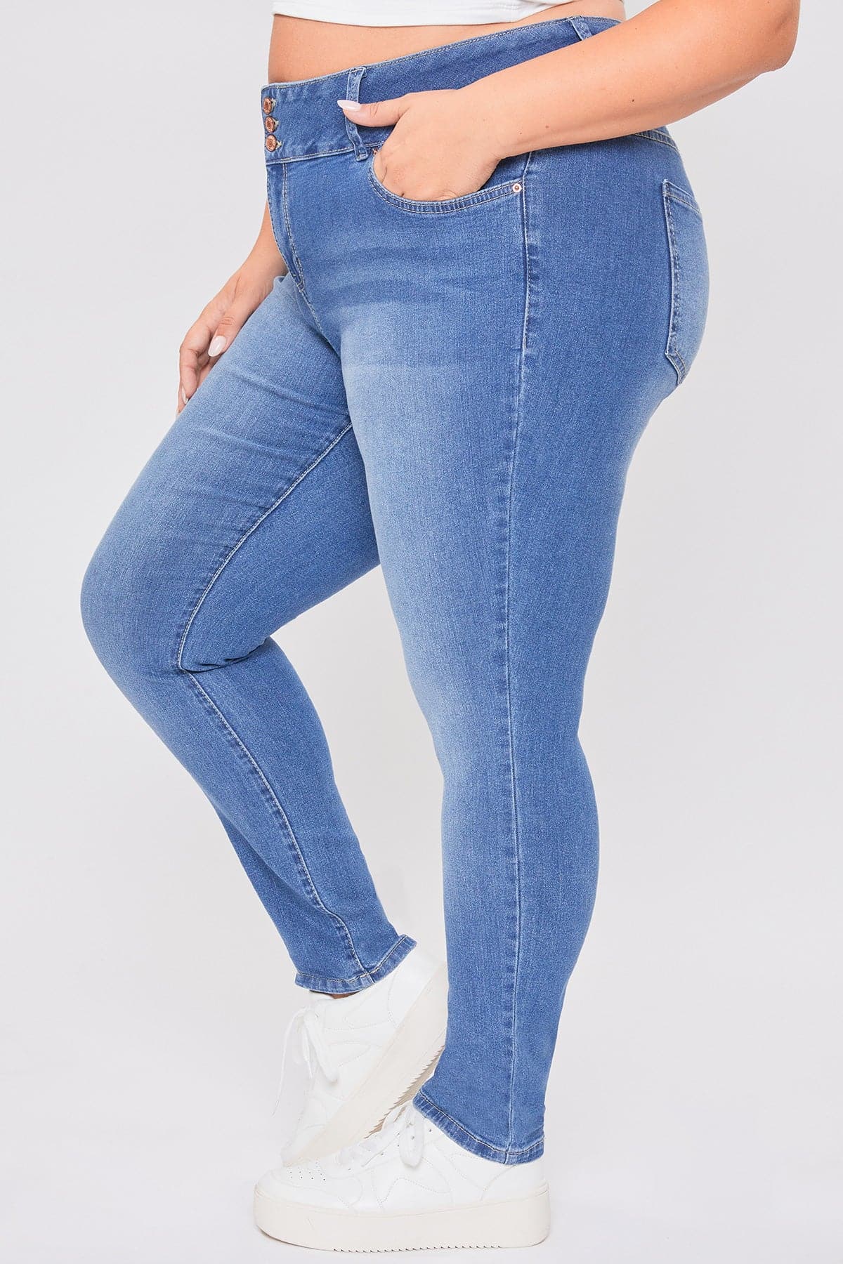 Women's Plus Essential Sustainable Skinny Jeans  From YMI JEANS