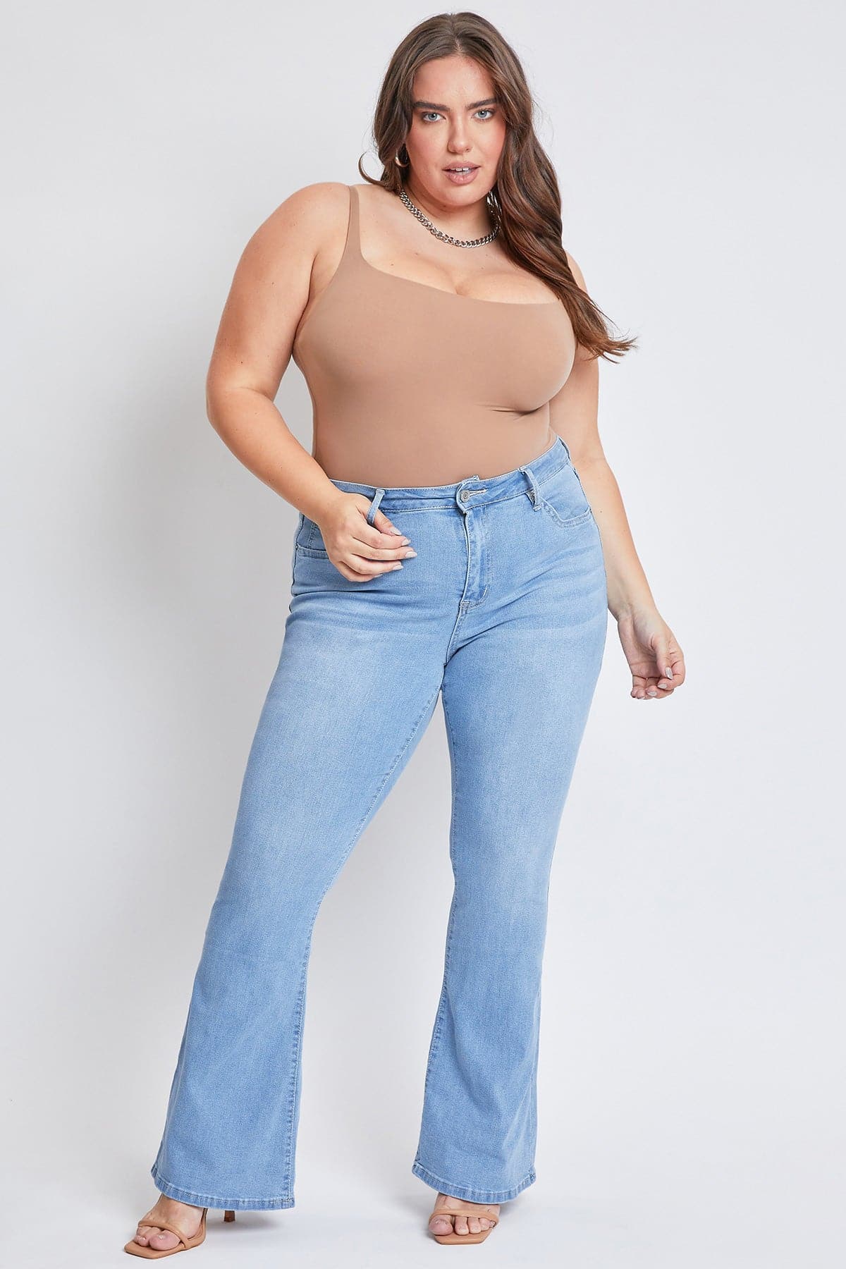 Women's Plus Size Basic Flare Jeans  From YMI JEANS