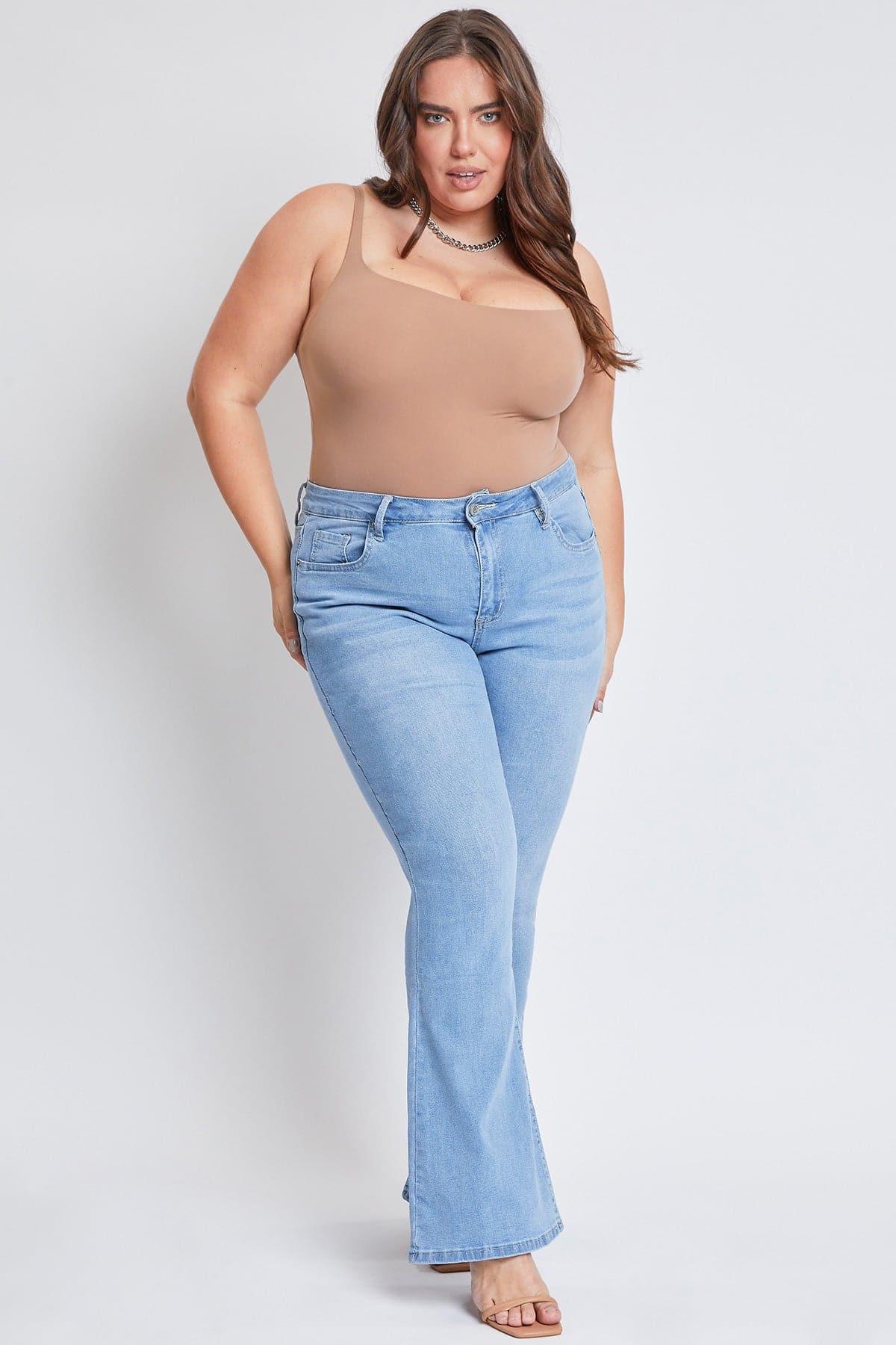 Women's Plus Size Basic Flare Jeans  From YMI JEANS