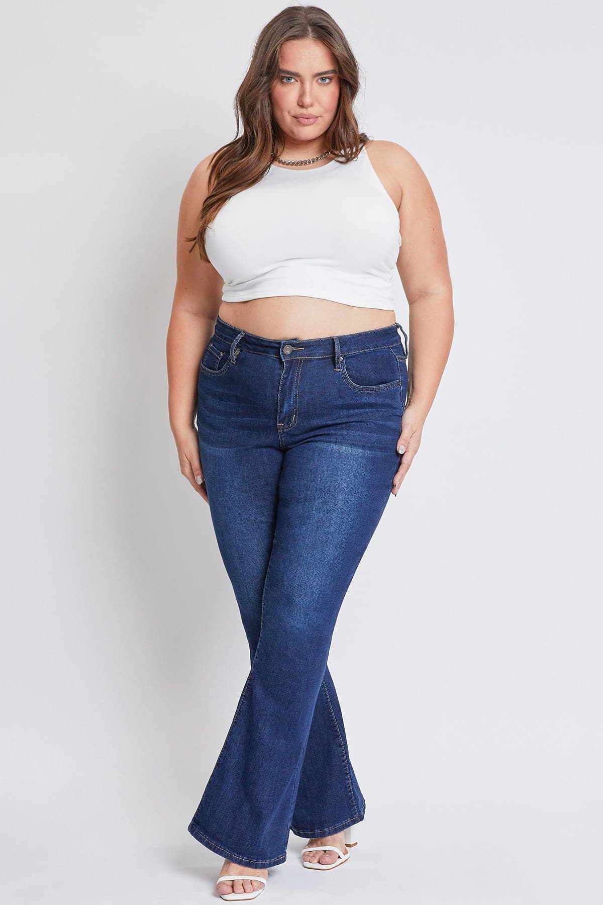 Women's Plus Size Basic Flare Jeans  From YMI JEANS