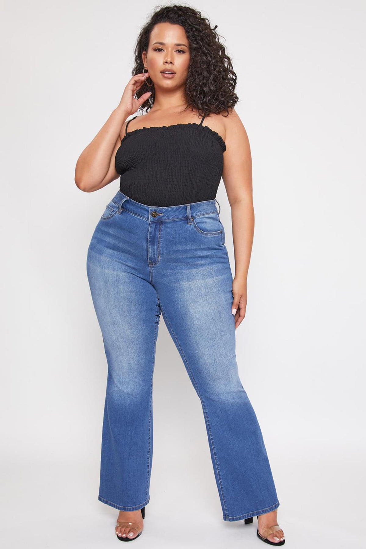 Women's Plus Size Basic Flare Jeans  From YMI JEANS