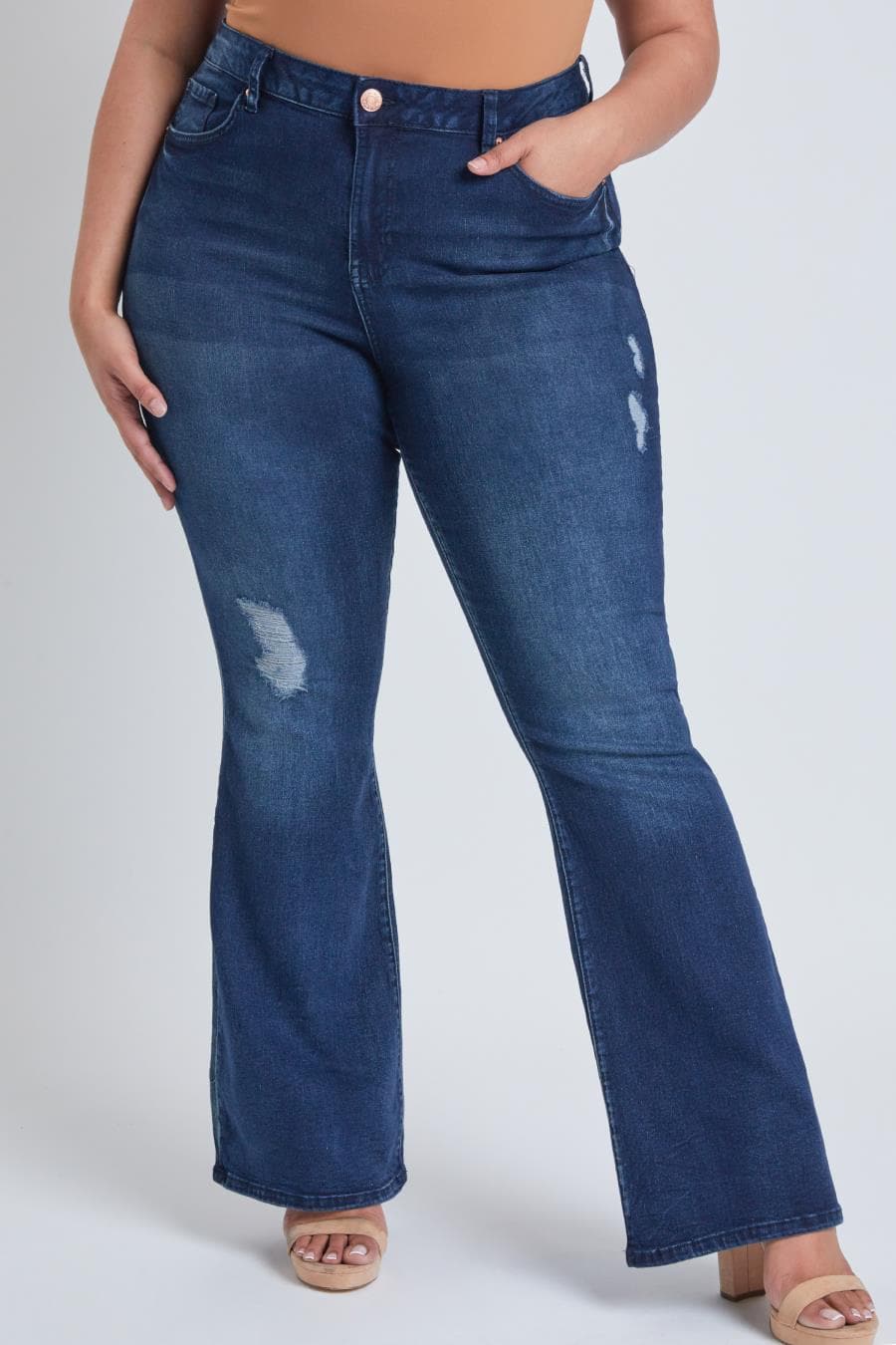 Women's Plus Size Basic Flare Jeans  From YMI JEANS