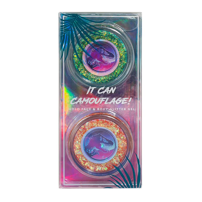 Jurassic World | It Can Camouflage! Holo Face & Body Glitter Gel from Profusion Cosmetics