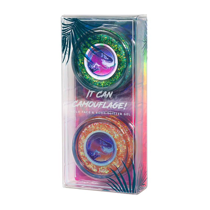 Jurassic World | It Can Camouflage! Holo Face & Body Glitter Gel from Profusion Cosmetics