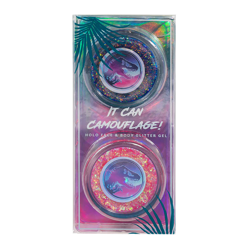 Jurassic World | It Can Camouflage! Holo Face & Body Glitter Gel from Profusion Cosmetics