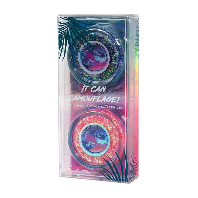 Jurassic World | It Can Camouflage! Holo Face & Body Glitter Gel from Profusion Cosmetics