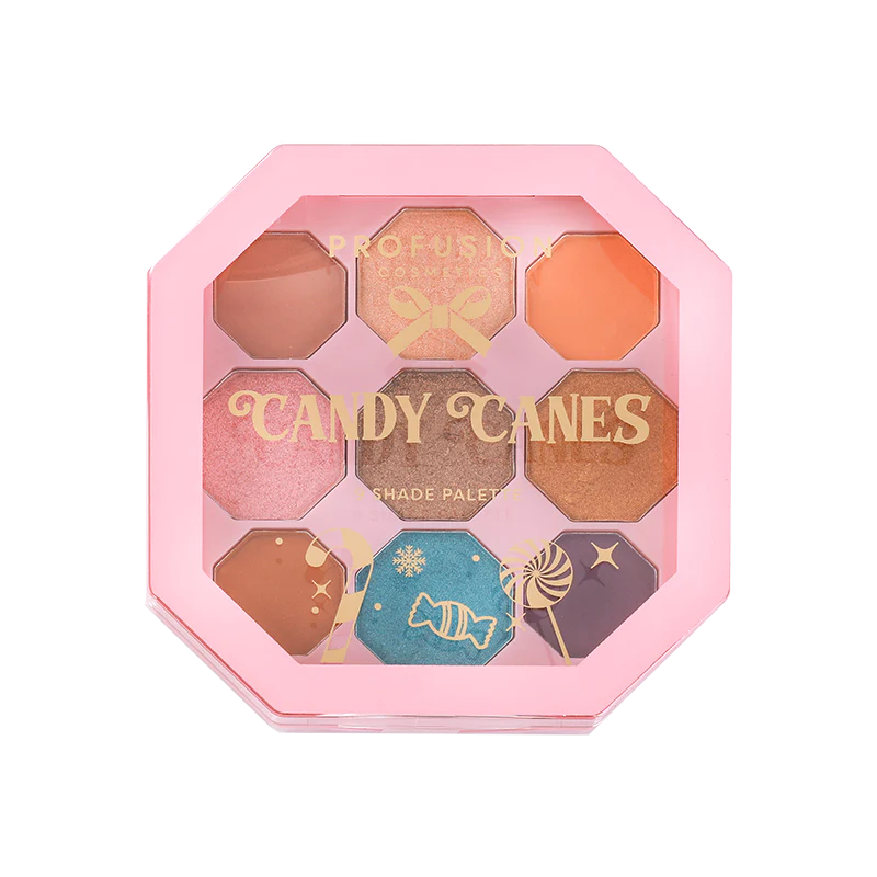 Sweet Holiday | Candy Canes 9-Shade Palette from Profusion Cosmetics