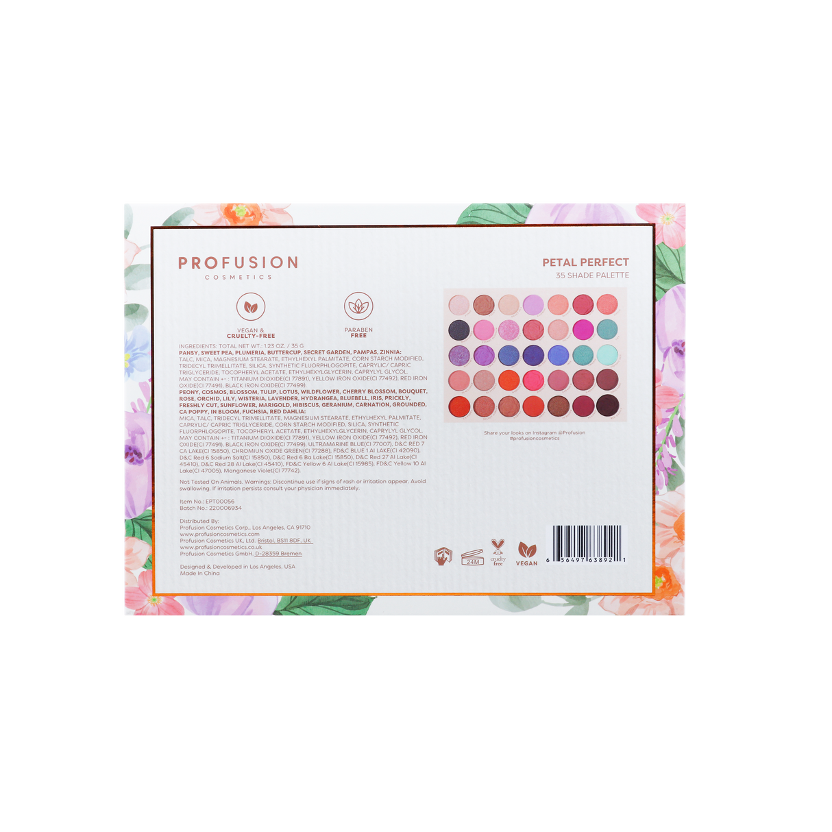 Petal Pefect | 35 Shade Palette from Profusion Cosmetics