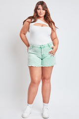 Women's Plus  80's Acid Wash Mom Shorts from YMI JEANS