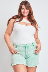 Women's Plus  80's Acid Wash Mom Shorts from YMI JEANS