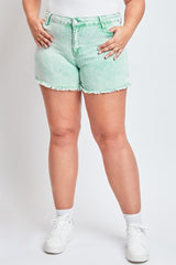Women's Plus  80's Acid Wash Mom Shorts from YMI JEANS