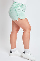 Women's Plus  80's Acid Wash Mom Shorts from YMI JEANS