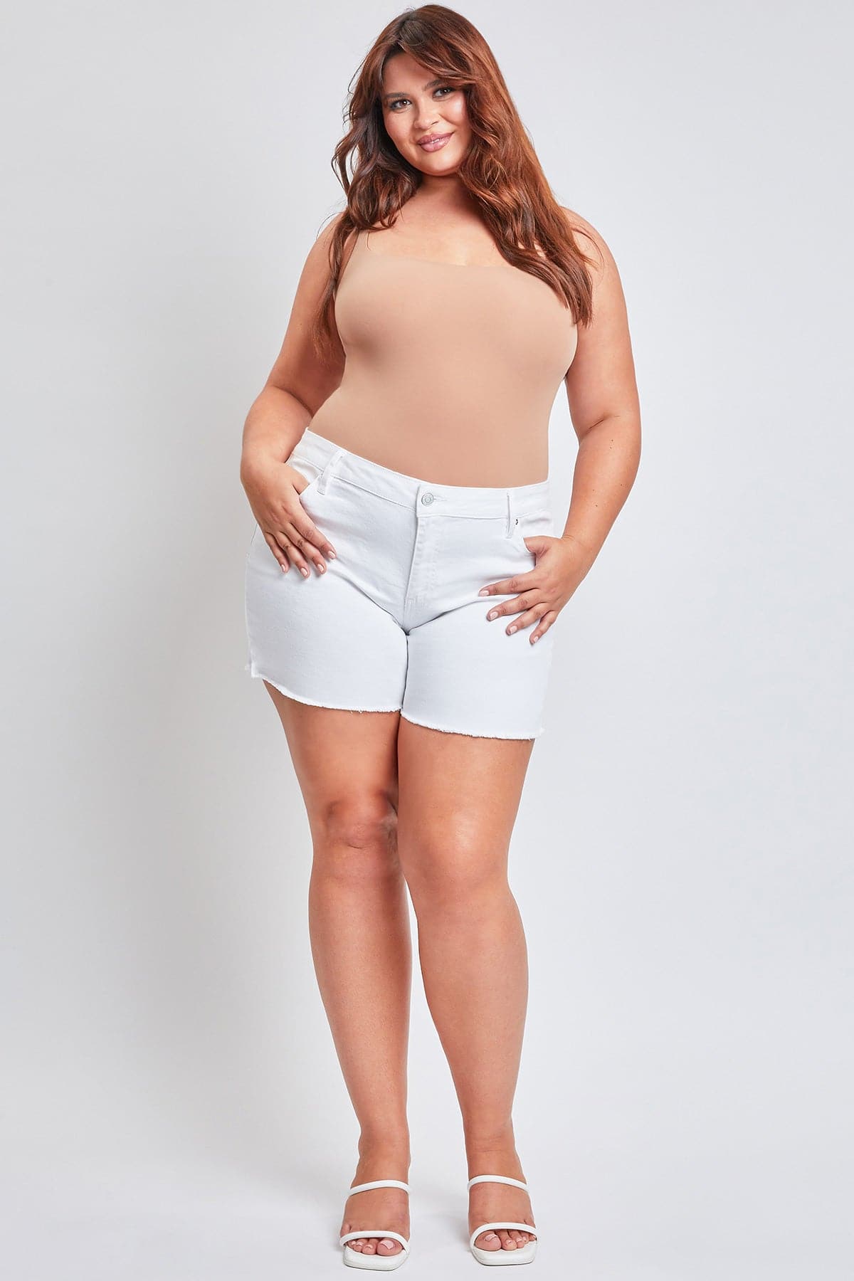 Women's Plus  80's Acid Wash Mom Shorts from YMI JEANS