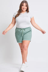 Women's Plus Frayed Hem Pull-on Shorts from YMI JEANS