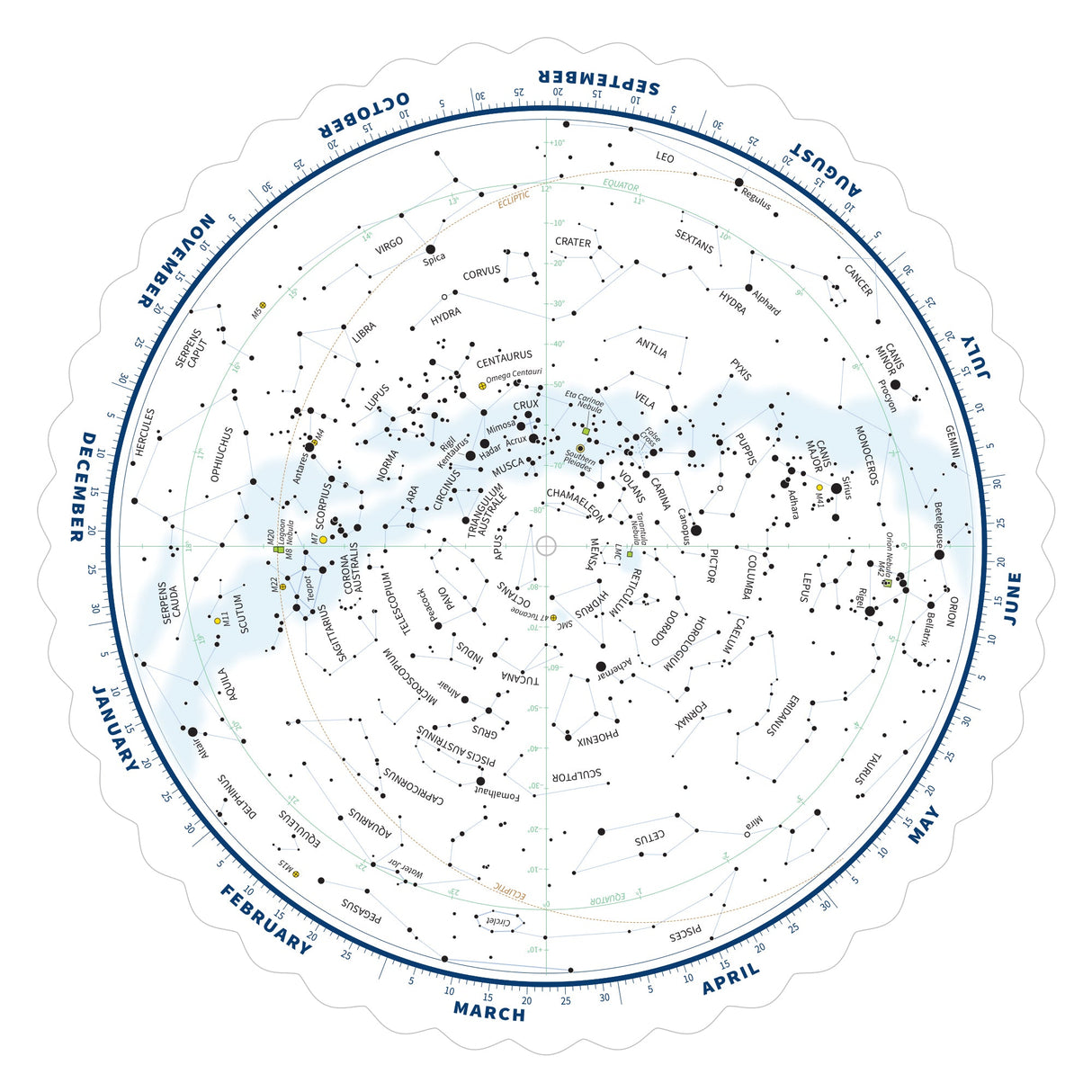 Tirion Double-Sided Multi-Latitude Planisphere from Explore Scientific