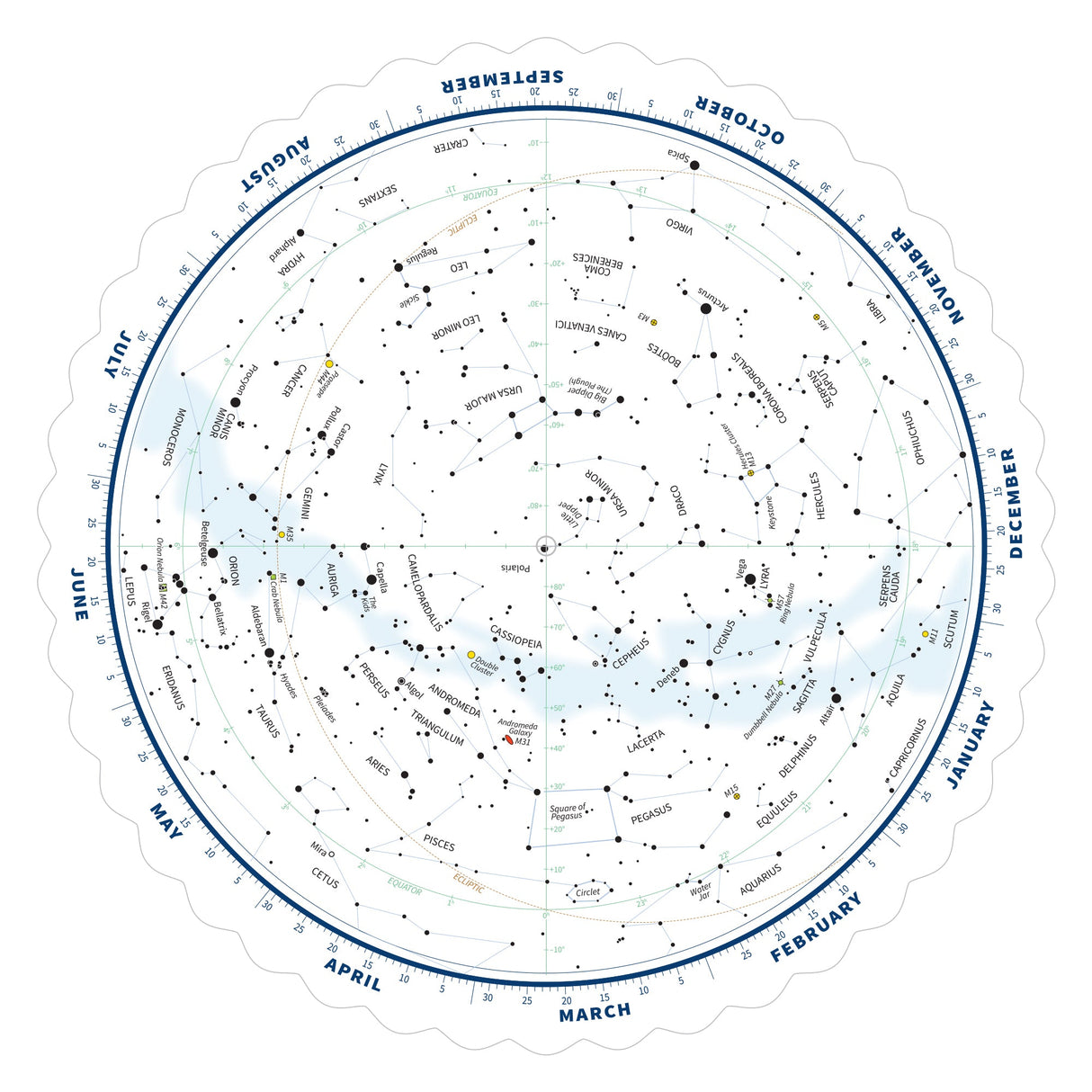 Tirion Double-Sided Multi-Latitude Planisphere from Explore Scientific