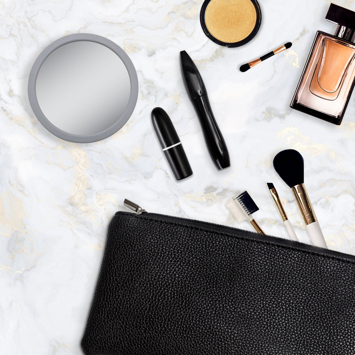 E-Z Grip Compact Mirror with Magnification & Suction Cups from Zadro