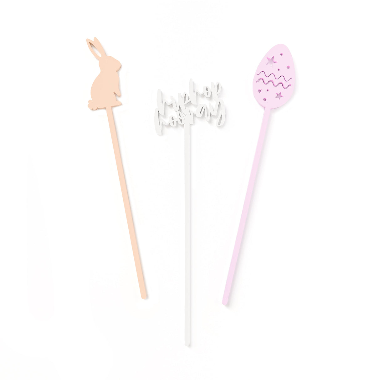 Easter Party Drink Stirrers, Set of 12 from The Cotton & Canvas Co.