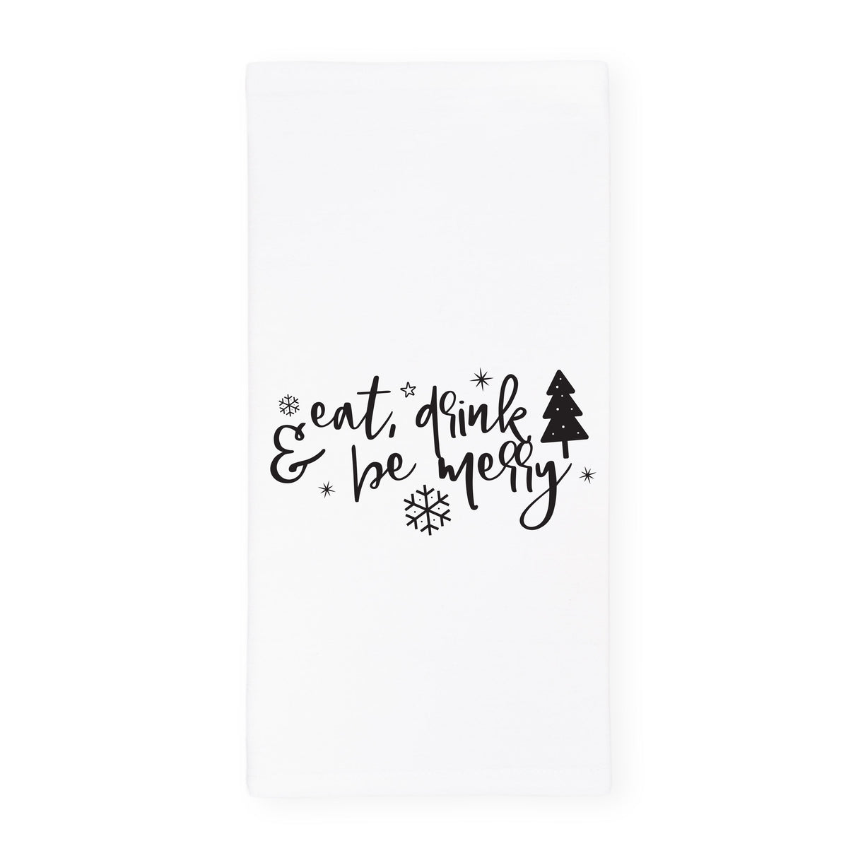 Eat, Drink and Be Merry Christmas Kitchen Tea Towel