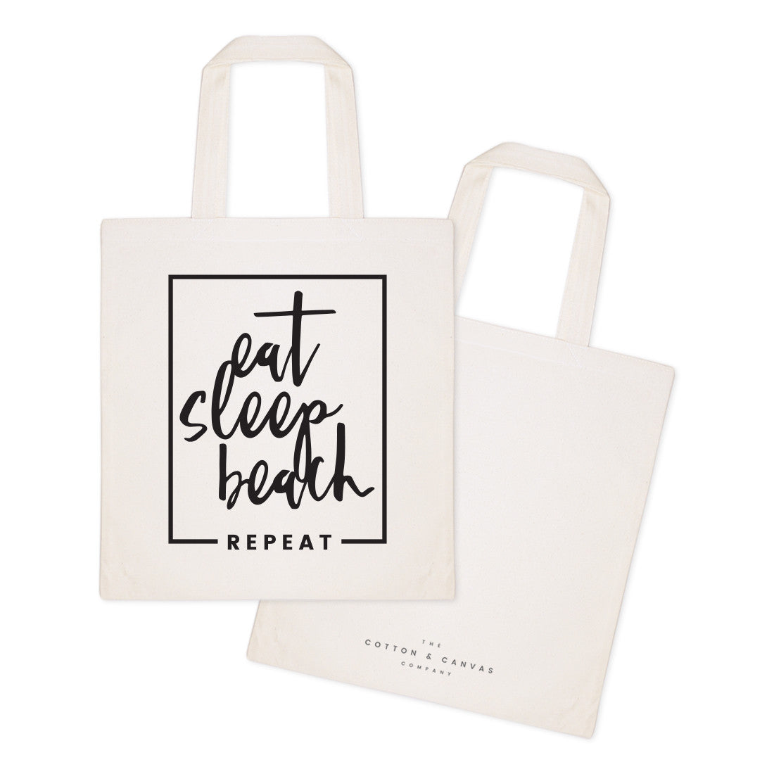 Eat, Sleep, Beach, Repeat Cotton Canvas Tote Bag from The Cotton & Canvas Co.