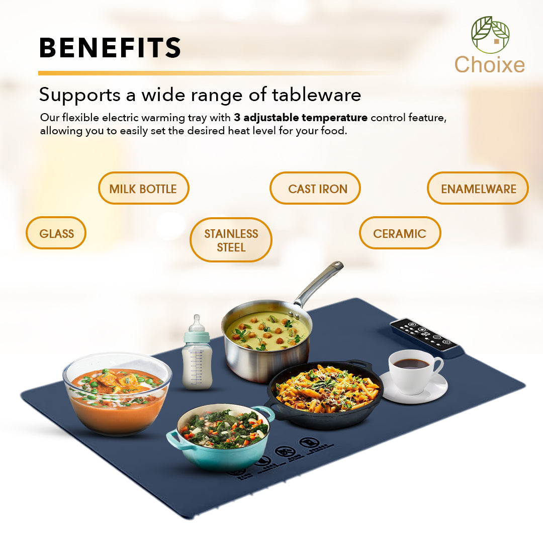 Electric Food Warmer Mat -Portable and Flexible. from Choixe