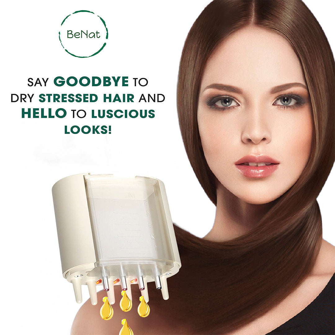 Electric Oil Applicator and Vibration Scalp Massager 2 in 1 from BeNat