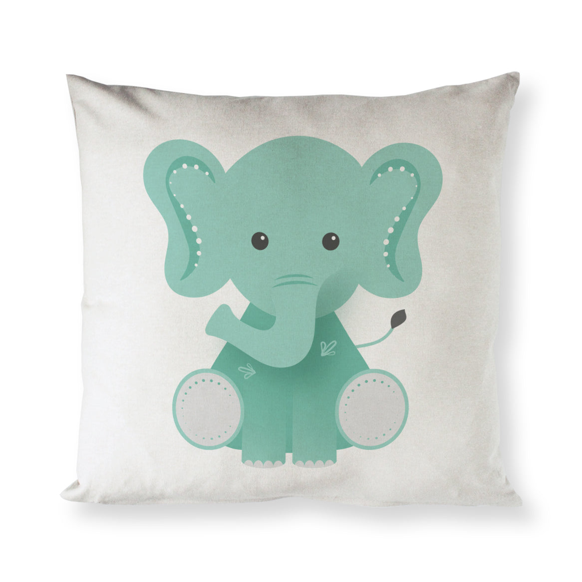 Elephant Cotton Canvas Pillow Cover from The Cotton & Canvas Co.