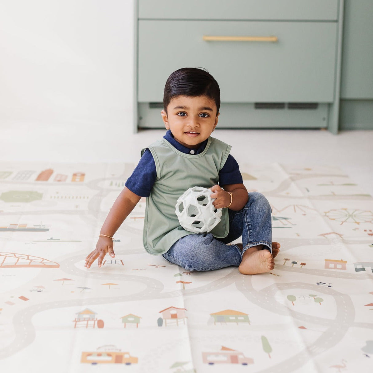 Solid Sage Minimalist Bapron from BapronBaby